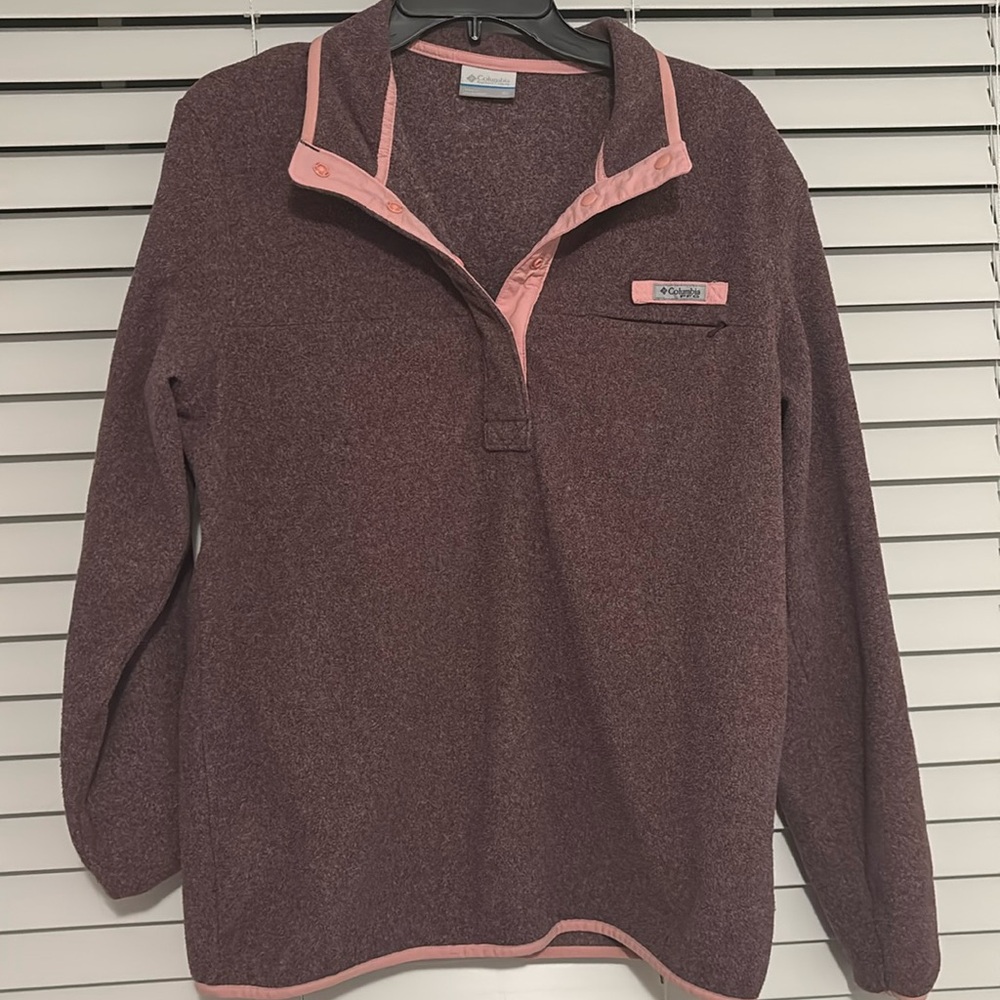 Mauve Columbia Quarter Snap Pull Over
